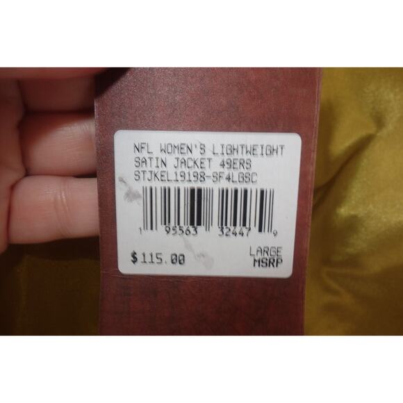 NEW San Francisco 49ers Mitchell Ness Faithful to The Bay Zip Jacket Women's L - Picture 7 of 12